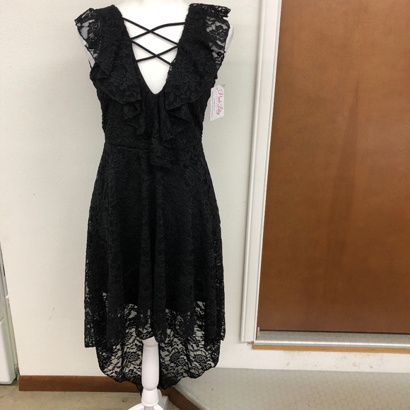 NWT Pink Lady Black Lace Dress